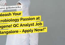 Syngene Microbiology QC Analyst Job - Apply Now!
