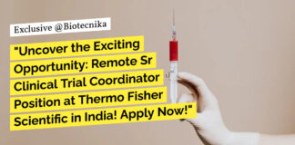 WFH Clinical Trial Coordinator Position at Thermo Fisher Scientific! Apply Now!
