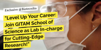 GITAM University Lab In-charge Job For Biological Sciences - Apply Online