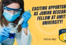 Amity University AIETSM JRF Jobs