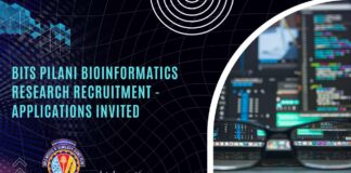 BITS Pilani Bioinformatics Research Recruitment - Applications Invited