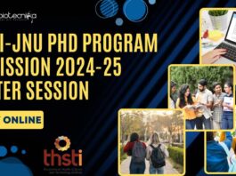 THSTI-JNU PhD 2024-25 Admissions - Applications Invited