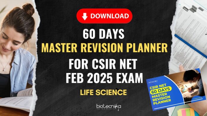 CSIR NET 60 Day Study Planner