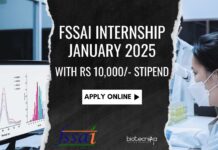 FSSAI Internship 2025 Applications