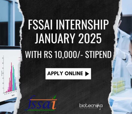 FSSAI Internship 2025 Applications