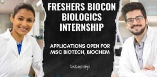 Freshers Biocon Biologics Internship Applications Open For MSc Biotech, Biochem