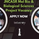 JNCASR Mol Bio Project Job, Biological Sciences Apply Now