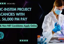 BRIC-inStem Project Vacancies With Rs. 56,000 pm Pay - NET & Non-NET Candidates Apply Online