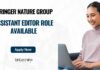 Springer Nature Group Editor Role