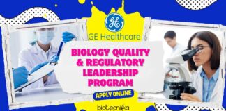 GE Healthcare Biology Quality & Regulatory Leadership Program