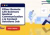 Pfizer Remote Life Sciences Medical Communications & Content Solutions Job – Apply Online WFH Life Science Jobs India