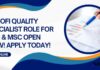Sanofi Quality Specialist Role For BSc & MSc Open Now! Apply Today! Sanofi Quality Specialist Role