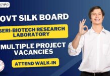 Silk Board Job Openings - Govt Jobs For Life Sciences, Attend Walk-In