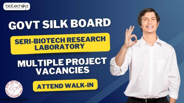 Silk Board Job Openings - Govt Jobs For Life Sciences, Attend Walk-In