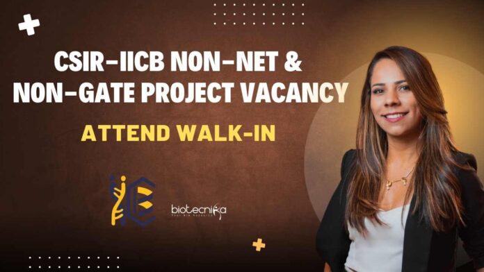 CSIR-IICB Non-NET Project Job