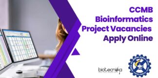 CCMB Bioinformatics Project Vacancies - Apply Online