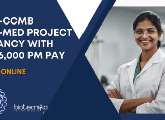CSIR-CCMB Non-Med Project Vacancy With Rs. 56,000 pm Pay - Apply Online