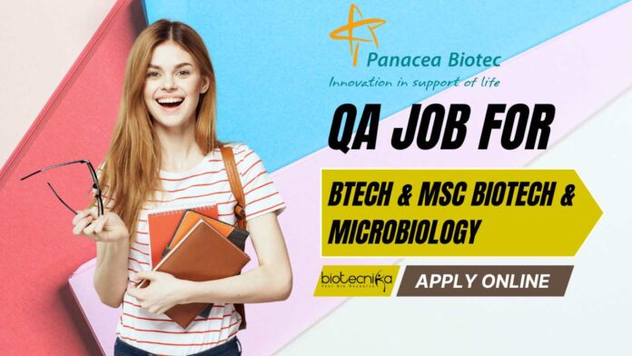 Panacea Biotec QA Vacancy
