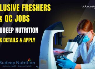 Freshers QA & QC Jobs at Sudeep Nutrition