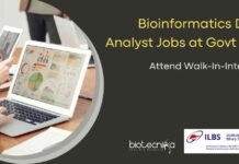 Bioinformatics Data Analyst Jobs at Govt ILBS