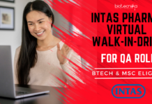 INTAS Pharma QA Biotech Jobs