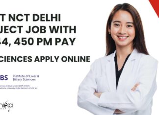Govt NCT Delhi Project Job With Rs. 44, 450 pm Pay – Life Sciences Apply Online Govt NCT Delhi Project Job