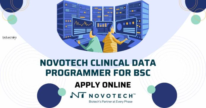 Novotech Clinical Data Programmer For BSc - Apply Now!