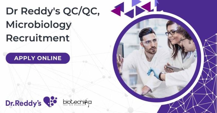 Dr Reddy's QC/QC Jobs