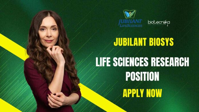 Jubilant Biosys Life Sciences Research Position