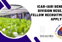 IARI Genetics Project Vacancy