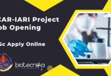 ICAR-IARI Project Job Opening