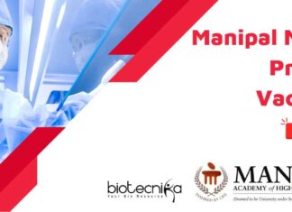 Manipal MAHE Project Vacancy - Apply Now