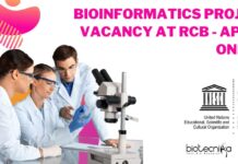 Bioinformatics Project Vacancy at RCB