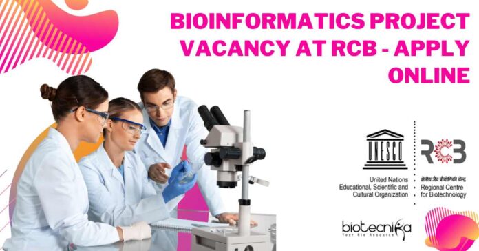 Bioinformatics Project Vacancy at RCB