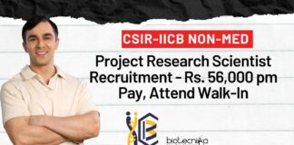 CSIR-IICB Non-Med Project Research Scientist