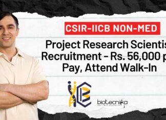 CSIR-IICB Non-Med Project Research Scientist