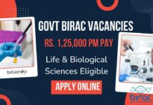 BIRAC Job Openings For Life & Biological Sciences, Apply Online
