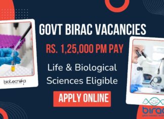 BIRAC Job Openings For Life & Biological Sciences, Apply Online