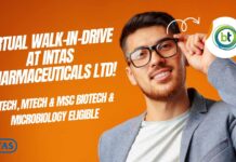 Intas Pharmaceuticals Biotech Jobs