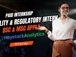 BSc Life Science Internship
