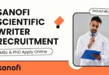 Sanofi Scientific Writer Vacancies
