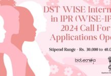 DST-WISE Internship IPR 2024 nEW