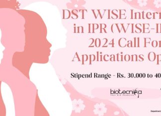 DST-WISE Internship IPR 2024 nEW