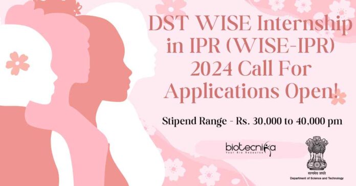 DST-WISE Internship IPR 2024 nEW