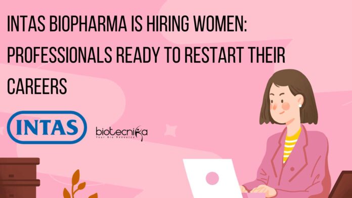 Intas Biopharma Hiring Women