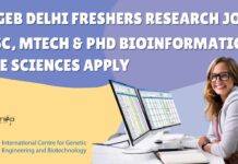 Freshers Bioinformatics Jobs India