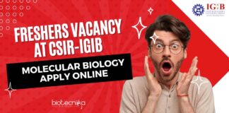 Freshers Job Openings at IGIB - Molecular Biology Apply Online