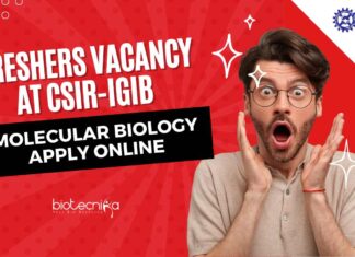 Freshers Job Openings at IGIB - Molecular Biology Apply Online