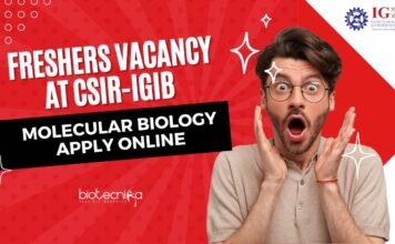 Freshers Job Openings at IGIB - Molecular Biology Apply Online