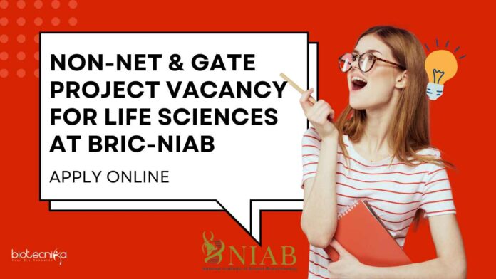 Non-NET Project Vacancies NIAB - Life Sciences Apply Online